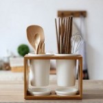 [預購]陶瓷竹木餐具瀝水架